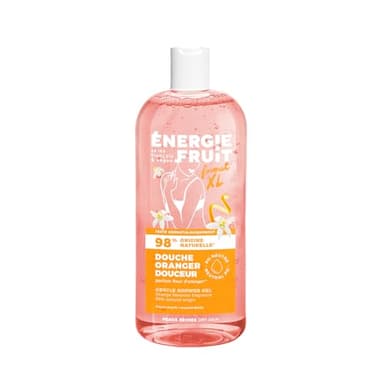 ENERGIE FRUIT | Gel de ducha pH neutro | Flor de azahar y aceite de linaza BIO | Vegano | 500 ml