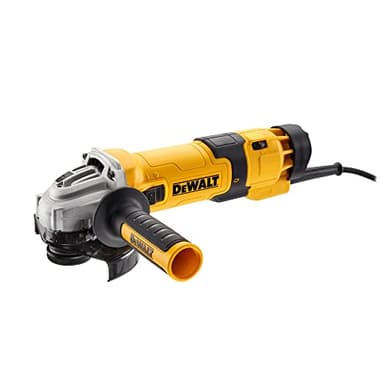 DEWALT DWE4257-QS - Mini-Amoladora Eléctrica de 125 mm, Potencia 1500W, Rosca M14, Velocidad hasta 10000 rpm, Protección contra Re-arranque, Sistema de Extracción de Polvo
