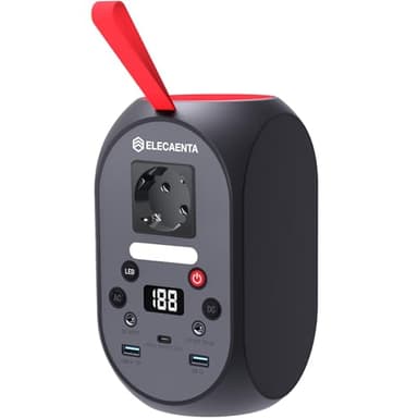 Estación de energía portátil de 99Wh, Generador Solar Portátil LiFePO4 Batería Salidas de CA 120W(Pico 200W) Respaldo de Batería con Linterna LED para Camping, Viajes, Autocaravanas, Hogar, Emergenza