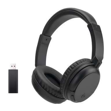 Auriculares Inalámbricos Bluetooth Para TV, Estéreo HiFi Sobre La Oreja, Livianos Con Graves Profundos Para Viajes En Casa, Negro