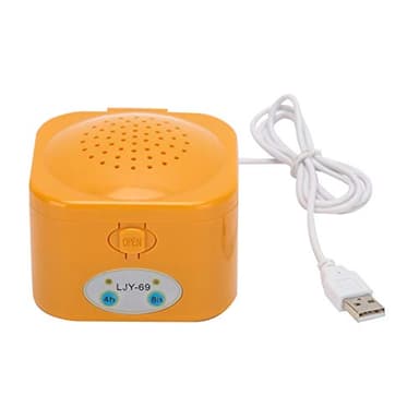 Secador de audífonos eléctricos Audífono Caja seca Deshumidificador Caja de secado Estuche para personas mayores Temperatura controlada Alimentado por USB Naranja