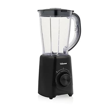 Tristar BL-4476 Batidora de 1,5 litros de capacidad - Cuchillas de acero inoxidable - Exterior de plástico negro mate