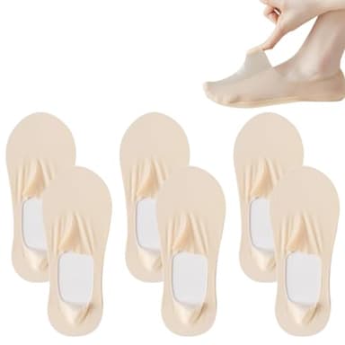 WUSJCOF 6pares Calcetines invisibles para mujer medias de hielo calcetines invisibles calcetines transpirables antideslizantes