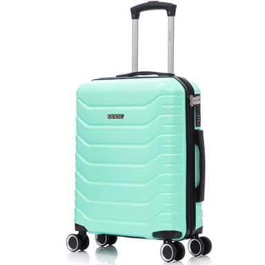 RAYKONG Maleta de Cabina 55x40x20cm Policarbonato (40L) semirígida Trolley pequeño Equipaje de Mano 4 Ruedas giratorios a 360º Cierre numérico (Menta)