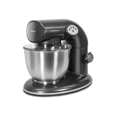 Cecotec Batidora Amasadora Cecomixer Compact. 1000 W, Sistema Avanzado de engranajes y Movimiento planetario, Bol de acero de 5,6l, 6 Funciones, 4 niveles de Velocidad, Tapa transparente