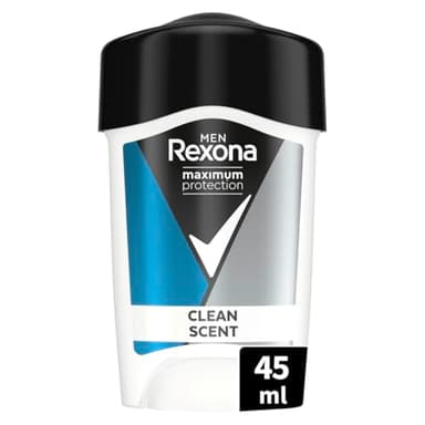 Rexona Maximum Protection Clean Scent - Desodorante en crema Antitranspirante para hombre, 45ml
