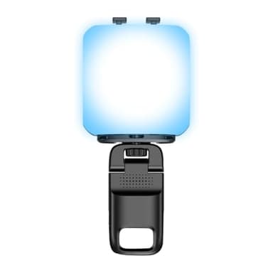 Celuicion Luz selfie para grabación de vídeo – Luz para cámara con 3 colores y modo RGB – Clip recargable para crear contenidos Streaming Teléfono Tablet