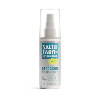 Desodorante natural en spray Salt Of The Earth, sin olor, sin fragancia - Vegano, sin crueldad animal - 100ml