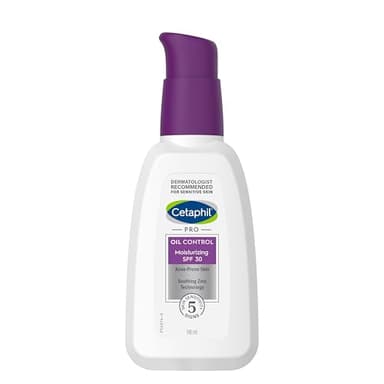 CETAPHIL Crema Hidratante Facial PRO OIL Control, para pieles grasas con tendencia acnéica, con protección solar FPS 30, 118ML