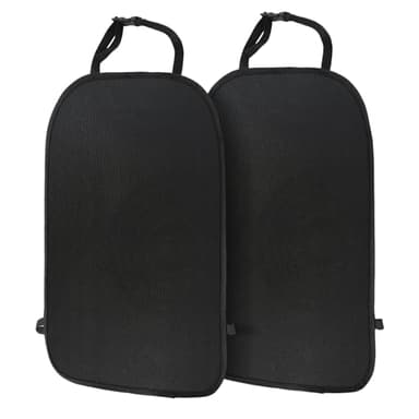 tekenewbse Protector Asiento Coche Respaldo, 2 Pieza Impermeable Trasero Coche Oxford Kick Mats Protección Fundas para Niños y Bebe, Protector Asiento Coche Delantero