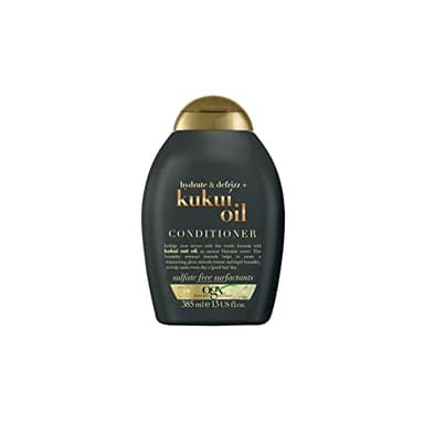 OGX Hydrate & Defrizz + Kukuí Oil Conditioner (385 ml), acondicionador con aceite de kukuí, sin sulfatos ni parabenos, acondicionador hidratante antihumedad y antiencrespamiento