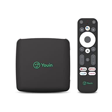 Youin You-Box EN1040K - TV box Android 4K UHD - Asistente de Google y Chromecast integrado - Producto Exclusivo Amazon, negro