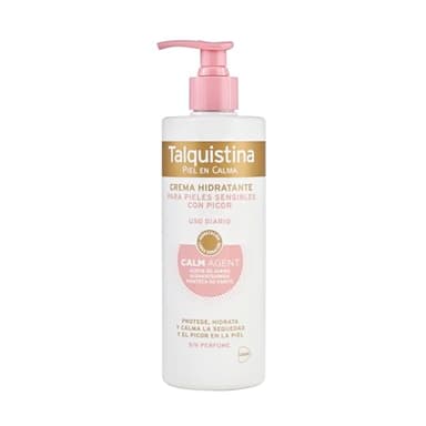 TALQUISTINA - Crema Hidratante 400ml, para Pieles con Picor, Uso Diario, Hidratación de Larga Duración, Protege y Calma la Sequedad, Apta Pieles Sensibles.