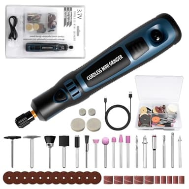Lápiz de Grabado Eléctrico con 50 Cabezales, Multiherramienta Herramienta Rotativa, Mini Amoladora Eléctrica Grabador Inalámbrico USB Recargables Portátil para Grabar/Taladrar/Cortar/Esmerilar