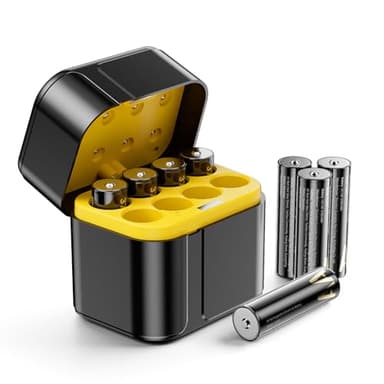 Kit de Pilas Recargables de Litio con Cargador 8 AA - Alta Capacidad 3700 mWh - hasta 2500 Ciclos de Vida - Incluye Cargador Rápido