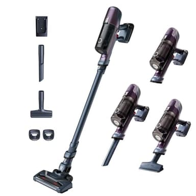 Rowenta XPert 6.60 - Aspiradora escoba versátil sin cable, con 3 funciones en 1 multiespacios, batería de litio, 2 velocidades, gatillo Boost, ligero y portatil, Lila RH6838