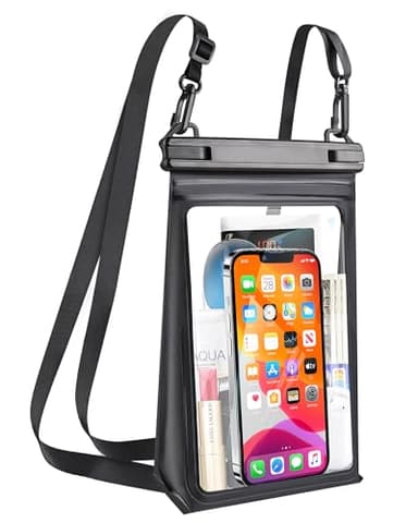 MR.LUYU Funda Impermeable Móvil, Gran Capacidad IPX8 Universal Bolsa Estanca Movil Funda Acuatica Movil para iPhone 14 Pro MAX 13 Pro 12 11 XR X 8 Galaxy S23 S22 S21 S20 Huawei Xiaomi hasta 7''