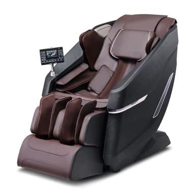VEVOR Sillón Reclinable de Masaje con SL-Riel de Gravedad Cero de Cuerpo Completo Carga de 160kg, con 10-18 Modos, Calefacción, Altavoz Bluetooth, Bolsa de Aire, Rodillo para Pies y Pantalla Táctil