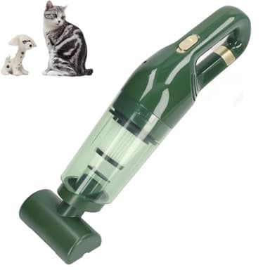 Aspiradora De Pelo De Mascotas Para Sofá, 4000 MAh Succión Grande Aspirador Mascotas Aspiradora De Mano De Bajo Ruido Aspirador De Mano Para Pelo De Mascota Mini Aspirador De Coche Para Familia(Verde)