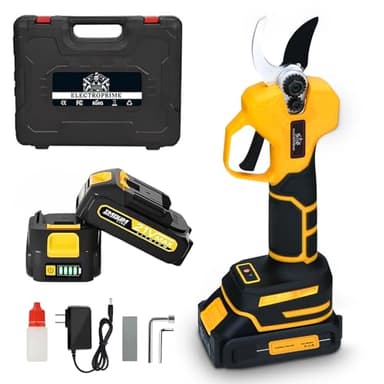 ElectroPrime© Tijeras De Podar Electricas 21V 800W - 2 Baterias 2000mAh Alta Duración - Alto Rendimiento hasta 8 Horas - Carga Rápida - Podadora Electrica Jardin