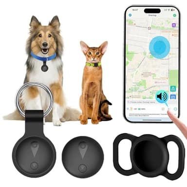 Localizador GPS Perros, Tractive GPS Dog Compatible con Sistemas iOS Y Android GPS para Gatos En Real BateríA De Larga DuracióN, Rastreador GPS para Gatos Rastreador De Mascotas Impermeable- Negro