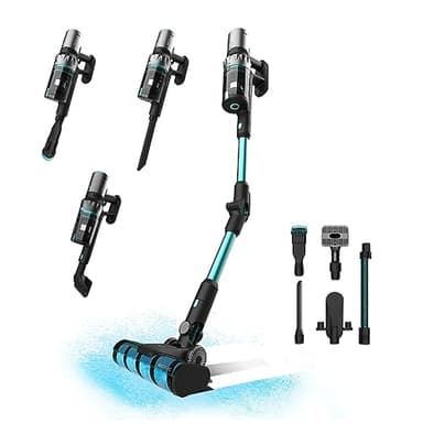 Cecotec Aspirador Escoba sin Cable Conga Rockstar 2500 Thunder Flex Animal. Ciclón Paralelo, 400W, 30 kPa y 122 AW, 65mins de Autonomía Máxima, Tubo Flexible, Cepillo Jalisco y Accesorio Animales