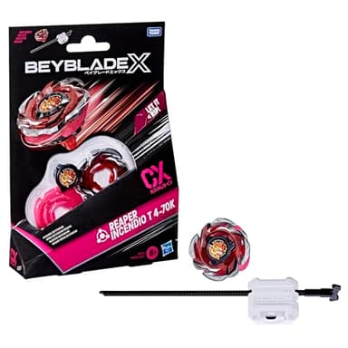 Beyblade X, Kit Inicial Reaper Incendio T 4-70K CX con Top y Lanzador
