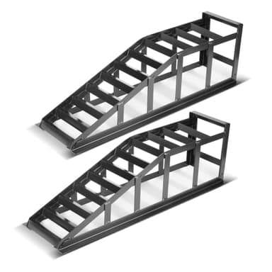 STAHLWERK Rampa de acceso GT-14 ST 2 unidades con capacidad de carga de 2 toneladas | rampa para coche | rampa de coche | caballete para coche