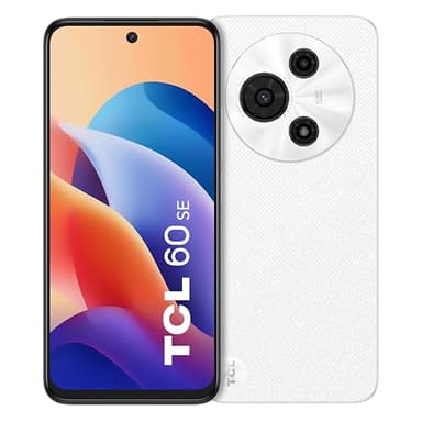 TCL 60 SE Smartphone, 512GB ROM, 8GB RAM + 10GB Expansion, 50MP Camera, 6.67" HD+ Display, 5200mAh Battery, Android 15, Dual SIM, Blanco