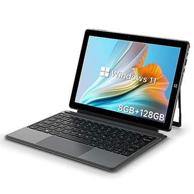 ALLDOCUBE iWork 20 Pro - 2 en 1 PC Tablet Laptop con Teclado QWERTY Desmontable - Procesador Intel Celeron N4120, Windows 11, Pantalla Táctil IPS FHD 10,5", 8GB RAM, 128GB SSD, WiFi, Tipo C, HDMI