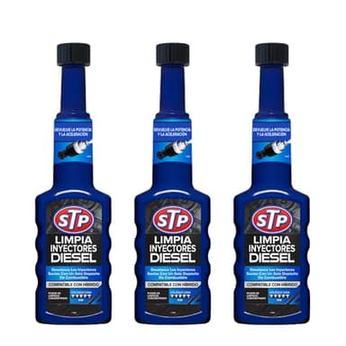 STP, Pack 3 Limpia inyectores Diesel, Elimina depósitos, mitiga ralentí brusco, Mejora Ahorro de Combustible y aceleración, restablece Potencia y Reduce emisiones, 200 x 3 ml