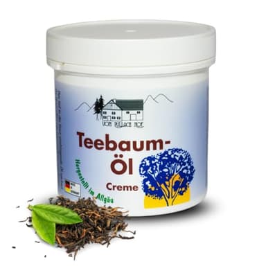 Crema Hidratante Facial y Corporal con Árbol de Té | Para Piel Grasa, Mixta o Sensible | Con Jojoba, Vitamina E y Camomila | Cosmética Natural Uso Diario | Crema Tópica Antiséptica para Acné - 250ml