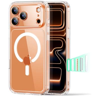 ESR Funda para iPhone 17 Pro MAX, Control de Cámara, Compatible MagSafe, Protección Militar a Prueba de Golpes, Esquinas Air Guard, Case Híbrida Classic (HaloLock), Transparente