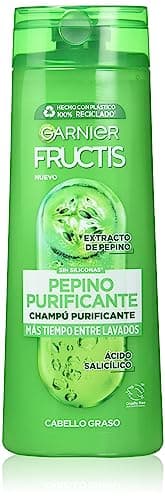 Garnier Fructis Champú Pure Fresh Pepino Purificante, 380ml