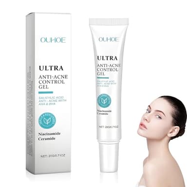 Crema Acne Facial,Anti Acne Crema, Gel Anti Imperfecciones, Suave y no Irritante, Reduce los Puntos Negros y el Acné, Marcas de Acné, Mejora la Apariencia de la Piel (20 g)