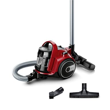 Bosch, aspirador sin bolsa, BGC05AAA2, filtro higiénico PureAir, fácil almacenamiento de la manguera, potente, rojo