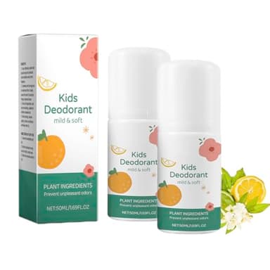 2 Piezas Desodorante Niños, Desodorante Natural Infantil, Fragancia En Roll-on Para Las Axilas Con Aromas A Vainilla Y Cítricos, Mini Desodorantes De Viaje, Para Climas Cálidos, Uso Diario