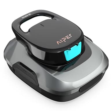 AIPER Robot Limpiafondos Piscina Sin Cables, Aspirador Automático con 90 min de Autonomía, Aparcamiento Inteligente y Succión Potente. Ideal para Piscinas Elevadas de hasta 80 m²