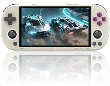 TRIMUI Smart Pro Consola de juegos portátil, batería de 5000 mAh, 64 GB de memoria interna con 10.000 juegos, sistema Linux, pantalla IPS HD de 5 pulgadas, diseño RGB Dual Joystick (gris, 64 g)