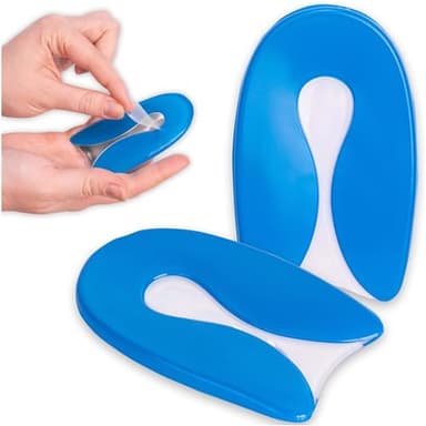 SULPO Plantillas de espolón calcáneo, plantillas para tendón de Aquiles, plantillas de gel para espolones calcáneos, almohadillas de talón para zapatos, plantillas de gel para mujer, hombre, niños -