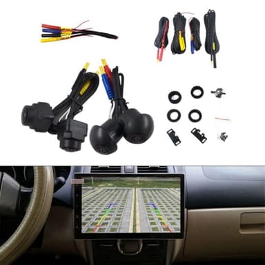 Cámara de visión de 360 grados para coche con tecnología AHD para una visión nocturna óptima y funcionalidad de radio automática