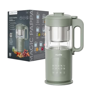 Nuvita Magic Pappa 7-en-1 Procesador de Alimentos para Bebés – Cocina al Vapor, Mezcla, Pica, Prepara Purés, Sopas, Batidos y Comida Homogeneizada con Función de Autolimpieza, Nuvita Chef App