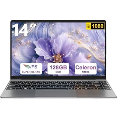 bvate Ordenador portátil Win11 N4020 Up to 2.8Ghz 128GB Admite expansión SSD 1TB 14" Portátiles FHD BT4.2 5G WiFi BT4.2 Mini Puerto Multimedia con ratón inalambrico & Pegatinas Teclado Español-Gris