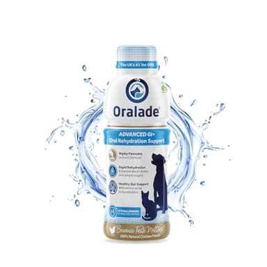 Oralade - Advanced GI+, rehidratación Oral y Apoyo intestinal para Mascotas - Hidratación rápida y eficaz - Sabor Pollo asado - Adecuado para Todas Las Edades - 500 ml
