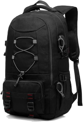Mochila de Viaje, Mochila para Senderismo de 45L.Gran Capacidad.Mochila para Ordenador hasta 17.3 Pulgadas.Casual Impermeable y múltiples Bolsillos.Acampada,Excursiones,Deportes al Aire Libre