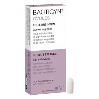Bactigyn - Huevos vaginales postbióticos 5 acciones - Tratamiento y prevención de infecciones vaginales (vaginitis, vaginosis bacteriana, infecciones fúngicas) y sus recurrencias - 7 óvulos