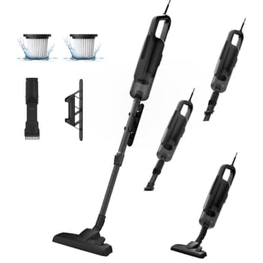 VersLife C8PRO Aspiradora con Cable 30KPA,Escoba aspiradora con Cable de 5m,Potente y Ligera,Diseño Antienredos y Tubo Telescópico,para pelos de Mascotas,alfombras y Suelos