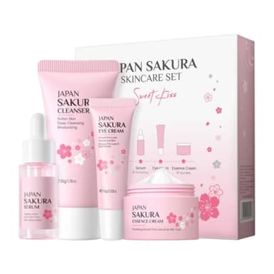 Autmor Juego De Cuidado Facial Diario Para NiñAs Adolescentes, Kit Facial Hidratante Y Nutritivo Y Control De Aceite, Sakura Gentle Skin Cleansing & Care Women Gift Set Para Todos Los Tipos De Piel