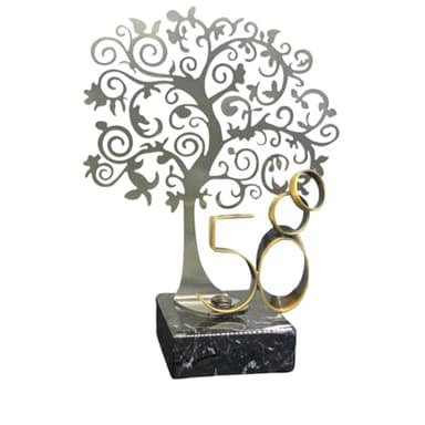 JOYERIA EL FARO | Regalos de boda 50 aniversario | Pack árbol + 8 globos gratis | Grabado personalizado | Presentación en estuche premium | Celebra 50 años de amor juntos