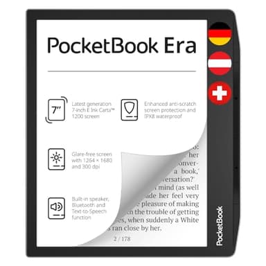 Pocketbook Era Silber - Lector de Libros electrónicos (Pantalla táctil de 7 Pulgadas, Bluetooth de 16 GB)